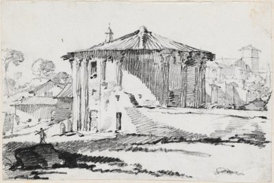 Il Tempio Rotondo sulla Piazza Bocca della Verità, Roma da Joseph Marie Vien
