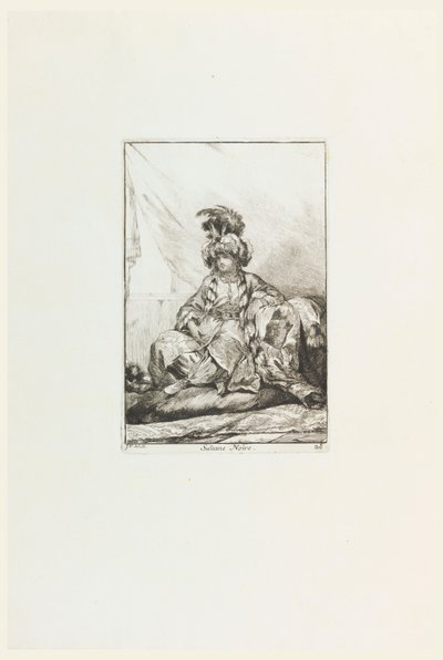Sultana Nera, tavola 28 dalla serie Caravanne du Sultan à la Mecque da Joseph Marie Vien the Elder