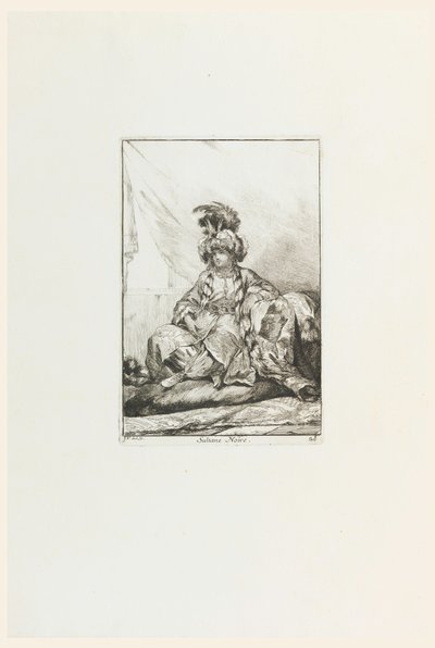 La Sultana Nera, piatto 28 dalla serie La Carovana del Sultano alla Mecca da Joseph Marie Vien the Elder