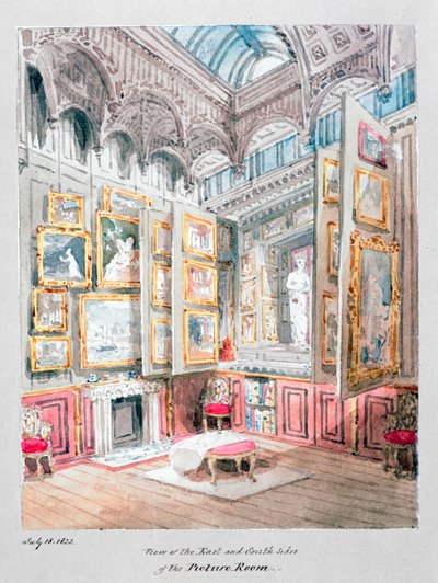 Vista dei lati est e sud della seconda Sala delle Immagini di Soane da Joseph Michael Gandy