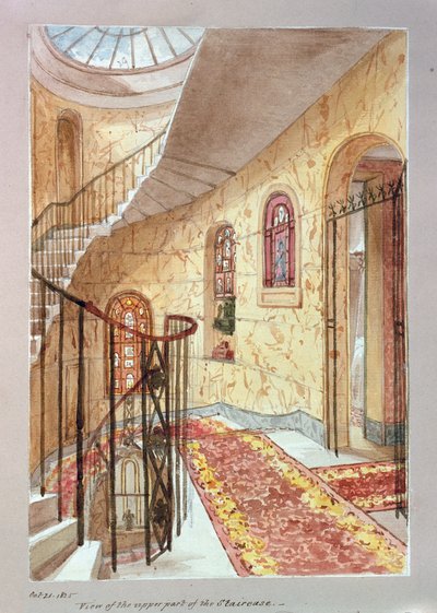 Vista della parte superiore della scala da Joseph Michael Gandy