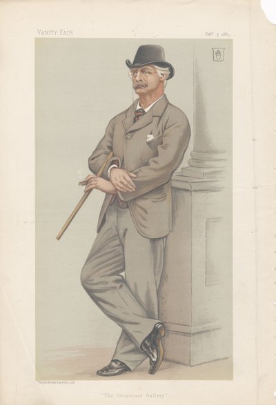 Coutts Lindsay, The Grosvenor Gallery da Vanity Fair, 3 febbraio 1883 da Joseph Middleton Jopling