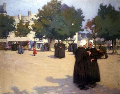 La Piazza del Villaggio, Bretagna da Joseph Milner Kite
