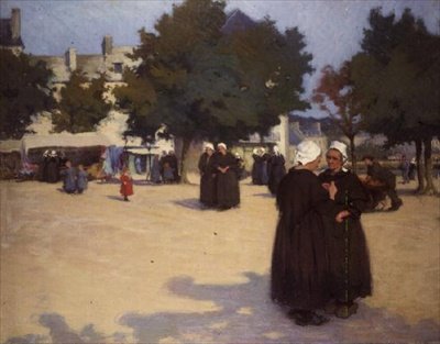 La Piazza del Villaggio, Bretagna da Joseph Milner Kite
