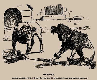 Nessuna lotta. Caricatura sull