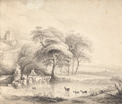 Paesaggio con guado da Joseph Mössmer