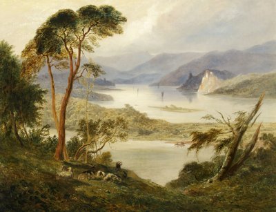 Oberwesel con il castello di Schönburg, sul Reno, 1840 da Joseph Murray Ince