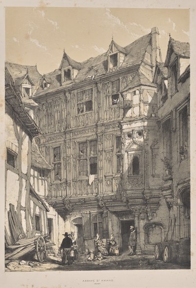Architettura del Medioevo: Abbazia di St. Amand, Rouen da Joseph Nash