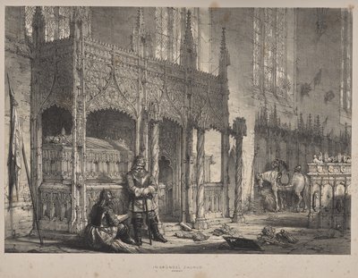 Architettura del Medioevo: Nella chiesa di Arundel, Sussex da Joseph Nash