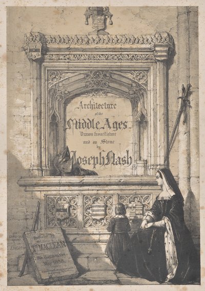 Architettura del Medioevo: Pagina del titolo - Nella chiesa di Croyden da Joseph Nash