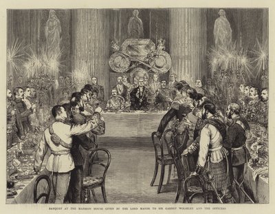 Banchetto alla Mansion House offerto dal Lord Mayor a Sir Garnet Wolseley e agli ufficiali da Joseph Nash