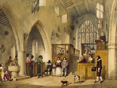 Cappella a Haddon Hall, Derbyshire, 1600, illustrazione da 