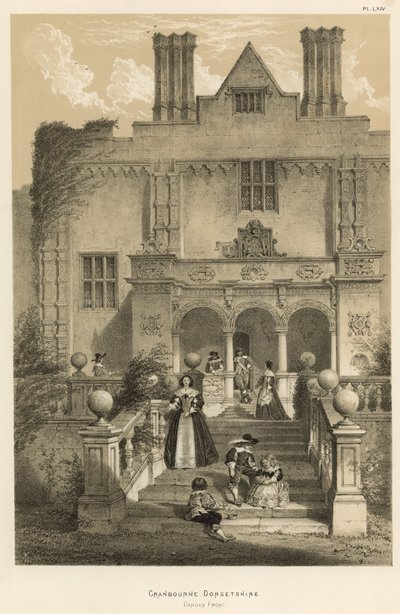 Cranbourne, Dorsetshire, Fronte del Giardino da Joseph Nash