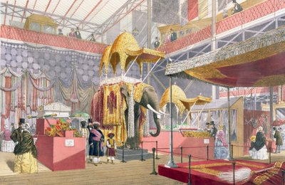 Crystal Palace, la Corte Indiana, pub. da Dickinson Bros. da Joseph Nash