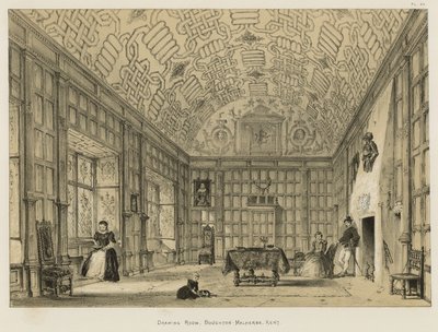 Salotto, Boughton-Malherbe, Kent da Joseph Nash