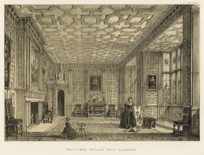 Salotto, Broughton Castle, Oxfordshire da Joseph Nash