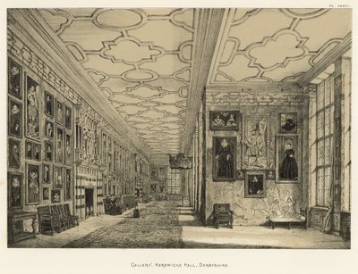 Galleria, Hardwicke Hall, Derbyshire da Joseph Nash
