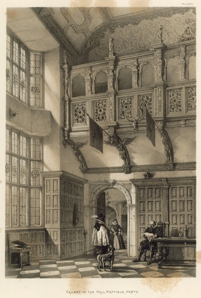 Galleria nella Sala, Hatfield, Herts da Joseph Nash