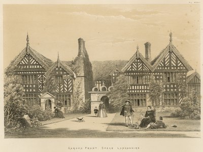 Facciata del giardino, Speke, Lancashire da Joseph Nash