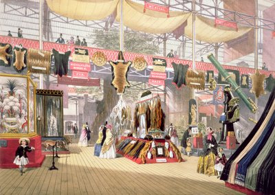 Grande Esposizione, 1851: Stand di pellicce, per Dickinson Brothers da Joseph Nash