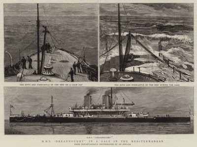 HMS Dreadnought in una Tempesta nel Mediterraneo da Joseph Nash