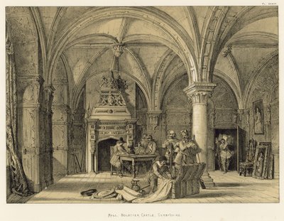 Sala, Castello di Bolsover, Derbyshire da Joseph Nash
