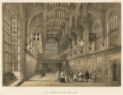 Sala, Hampton Court, Middlesex da Joseph Nash
