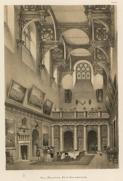 Sala, Wollaton, Nottinghamshire da Joseph Nash