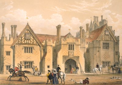 Pratica di giostra, Compton Wynyates, Warwick da Joseph Nash