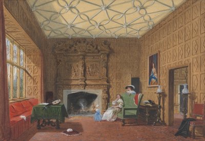 Levens, Westmoreland, la piccola sala da disegno da Joseph Nash