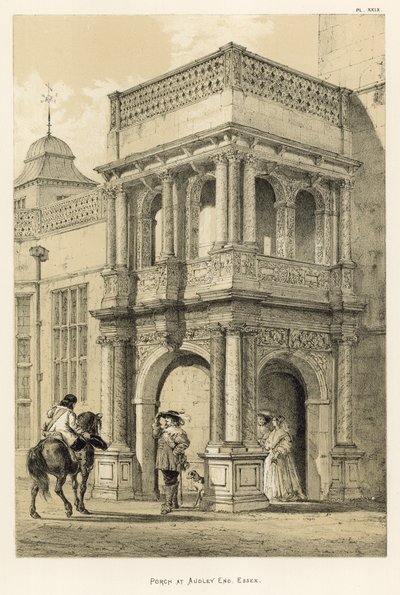Portico ad Audley End, Essex da Joseph Nash