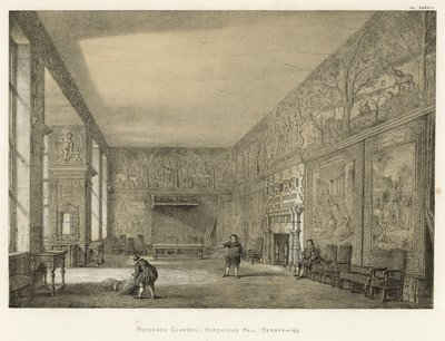 Sala delle presenze, Hardwicke Hall, Derbyshire da Joseph Nash