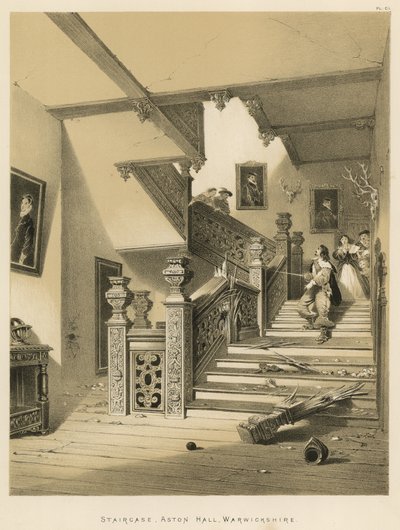 Scala, Aston Hall, Warwickshire da Joseph Nash