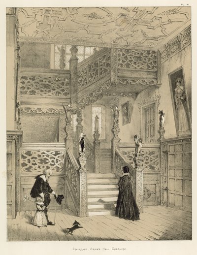 Scala, Crewe Hall, Cheshire da Joseph Nash