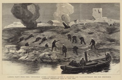 Il bombardamento di Alessandria, squadra di sbarco dalla HMS Invincible, sotto il tenente Barton R Bradford e il tenente di bandiera l