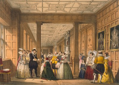 La Galleria a Hatfield House, Hertfordshire da Joseph Nash