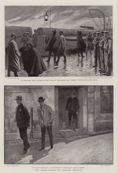 Il ritorno a casa del Capitano Dreyfus da Joseph Nash