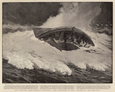 Il disastro della scialuppa di salvataggio di Margate, il capovolgimento della Friend to All Nations da Joseph Nash