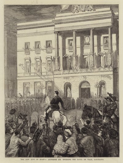 Il nuovo re di Spagna, Alfonso XII entra nell