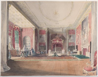 La Camera da letto di Stato, Stowe, Buckinghamshire da Joseph Nash