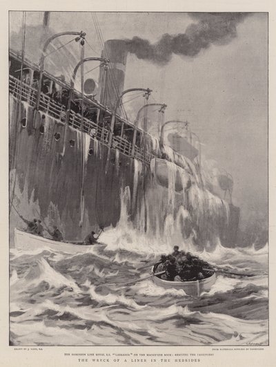 Il naufragio di un transatlantico nelle Ebridi da Joseph Nash