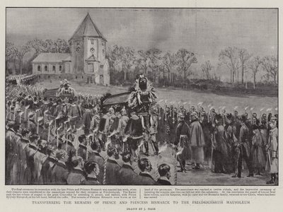 Trasferimento delle spoglie del Principe e della Principessa Bismarck al Mausoleo di Friedrichsruh da Joseph Nash