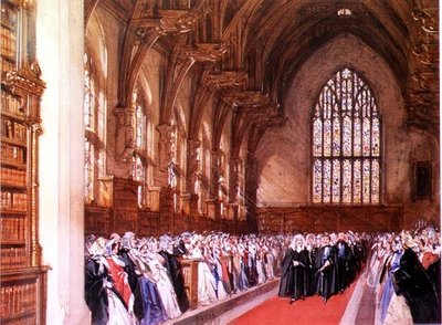 Vista della Sala di Westminster (Interno) da Joseph Nash