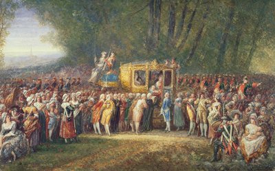 Re Luigi XVI portato da Versailles a Parigi dalle donne di Les Halles nell