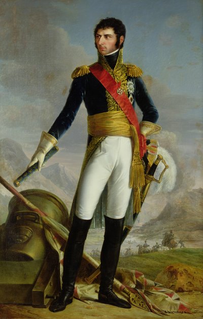 Ritratto di Charles Jean Baptiste Bernadotte (1763-1844) dopo un dipinto di Francois Joseph Kinson (1771-1839) da Joseph Nicolas Jouy