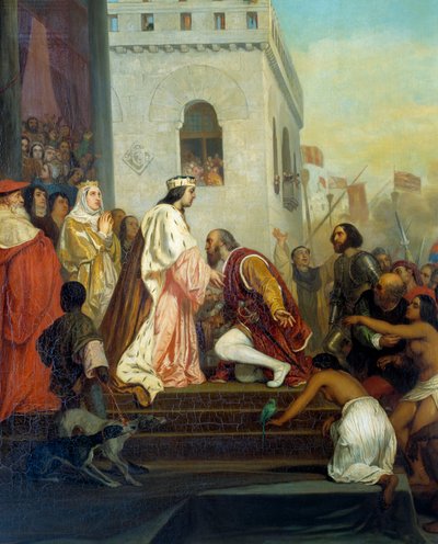 Accoglienza di Cristoforo Colombo dai re di Spagna Ferdinando II d