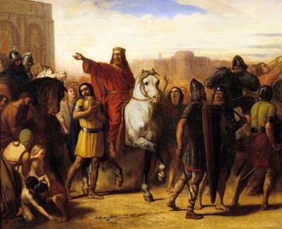 Ingresso trionfale del re dei Franchi Clodoveo I a Tours nel 508 da Joseph Nicolas Robert Fleury