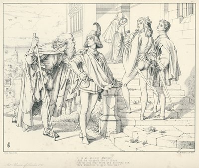 Illustrazione per La Ballata del Vecchio Marinaio di Coleridge da Joseph Noel (after) Paton