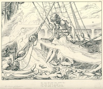 Illustrazione per La Ballata del Vecchio Marinaio di Coleridge da Joseph Noel (after) Paton