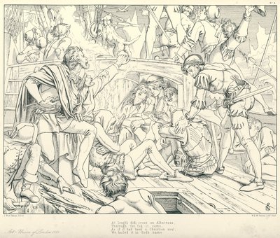 Illustrazione per La Ballata del Vecchio Marinaio di Coleridge da Joseph Noel (after) Paton